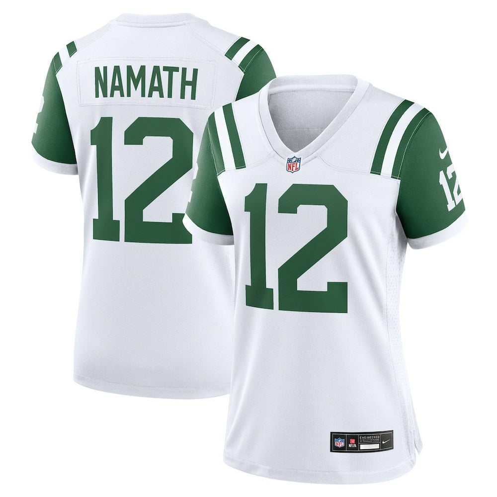 Joe Namath New York Jets Women's Classic Alternate Retired Player Game Jersey - White - Nike