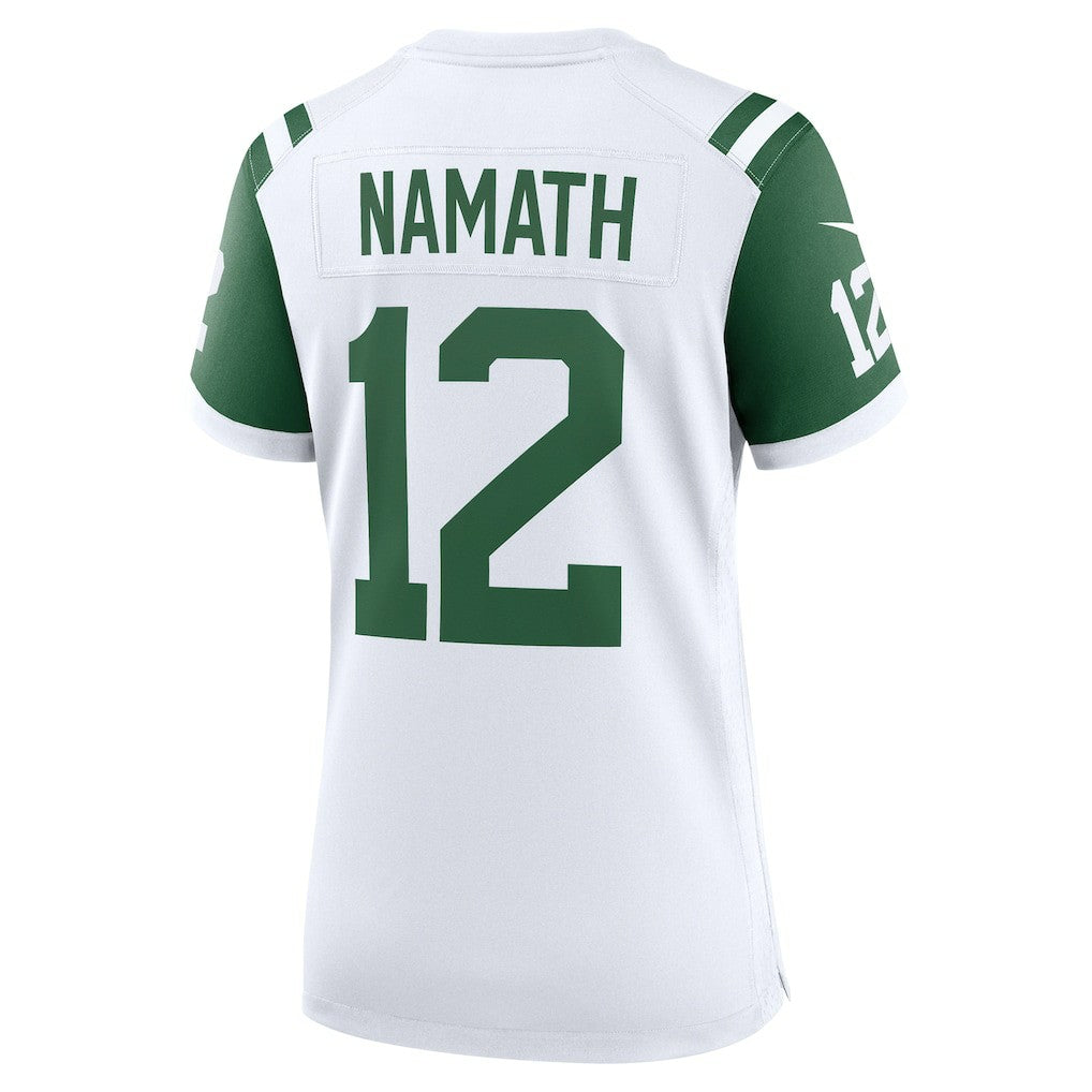 Joe Namath New York Jets Women's Classic Alternate Retired Player Game Jersey - White - Nike