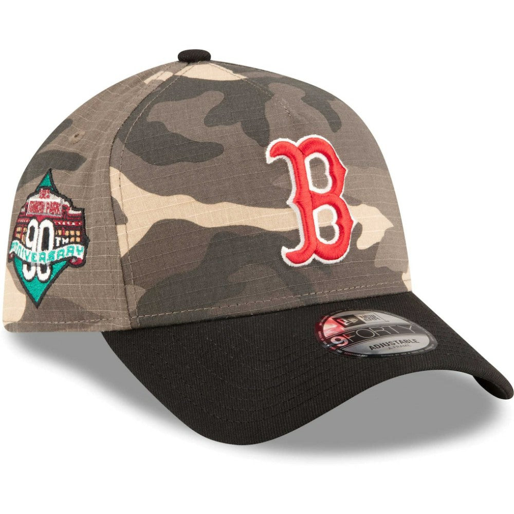 Boston Red Sox New Era Camo Crown A-Frame 9FORTY Adjustable Hat for sale