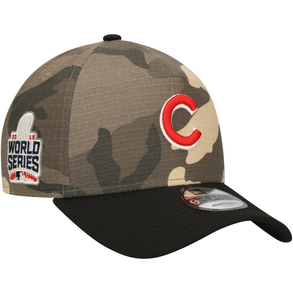 Chicago Cubs New Era Camo Crown A-Frame 9FORTY Adjustable Hat Outlet