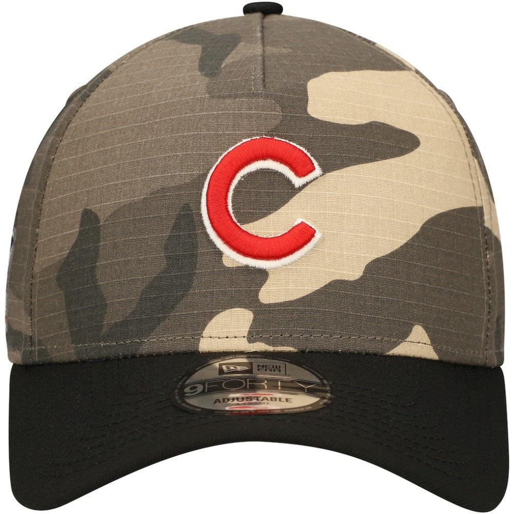 Chicago Cubs New Era Camo Crown A-Frame 9FORTY Adjustable Hat Outlet
