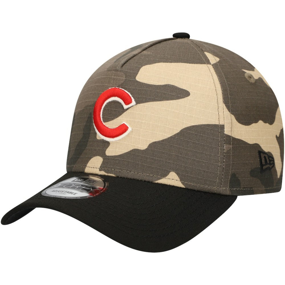 Chicago Cubs New Era Camo Crown A-Frame 9FORTY Adjustable Hat Outlet