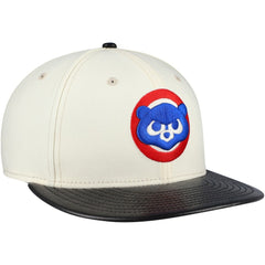Chicago Cubs New Era Game Night Leather Visor 59FIFTY Fitted Hat Near Me