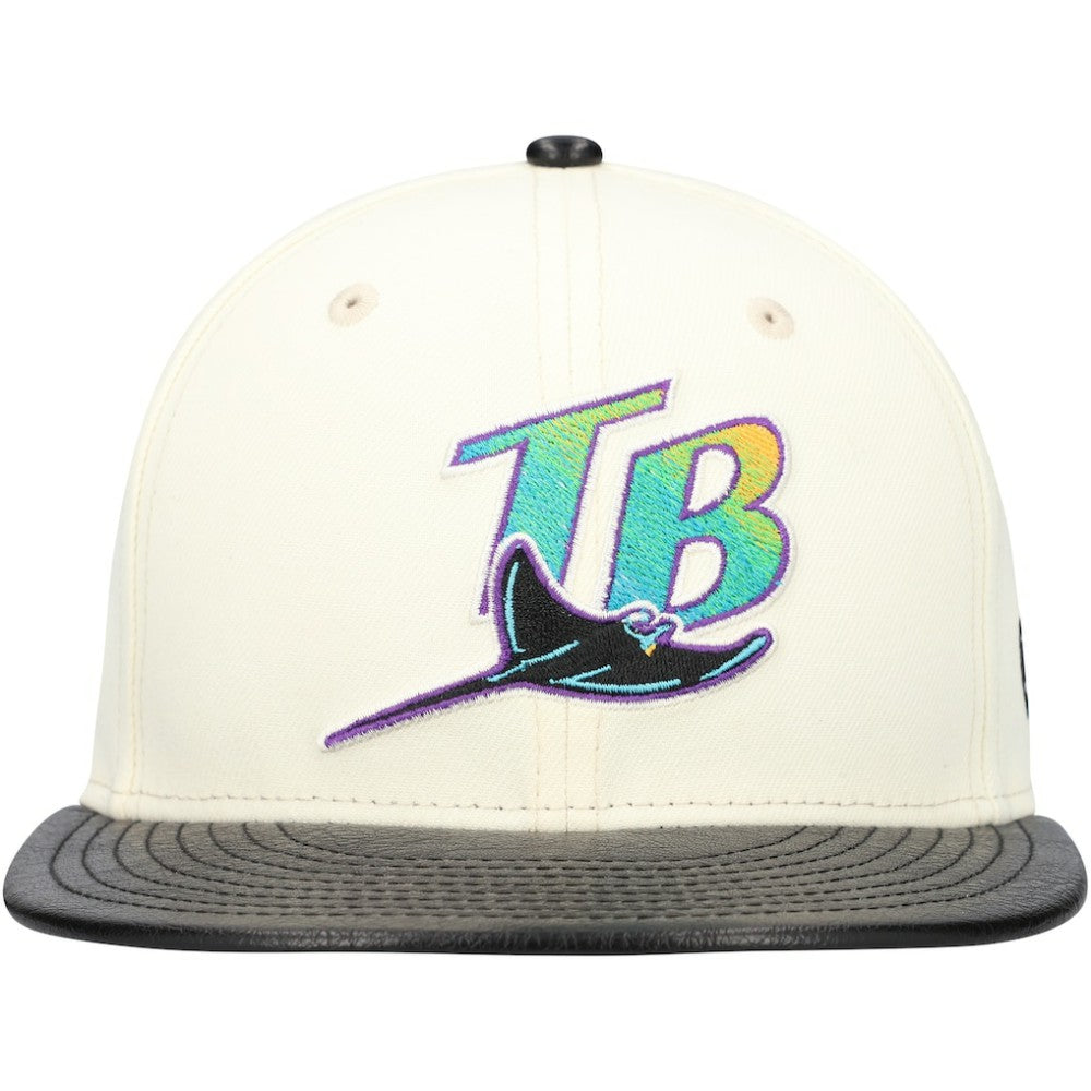 Tampa Bay Rays New Era Game Night Leather Visor 59FIFTY Fitted Hat Sale