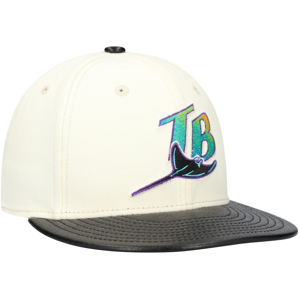 Tampa Bay Rays New Era Game Night Leather Visor 59FIFTY Fitted Hat Sale