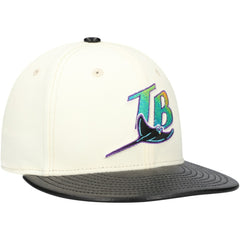 Tampa Bay Rays New Era Game Night Leather Visor 59FIFTY Fitted Hat Sale