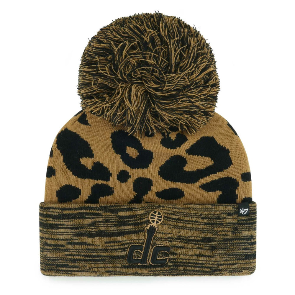47 brand Washington Wizards '47 Women's Rosette Cuffed Knit Hat with Pom Leopard