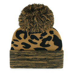 47 brand Washington Wizards '47 Women's Rosette Cuffed Knit Hat with Pom Leopard