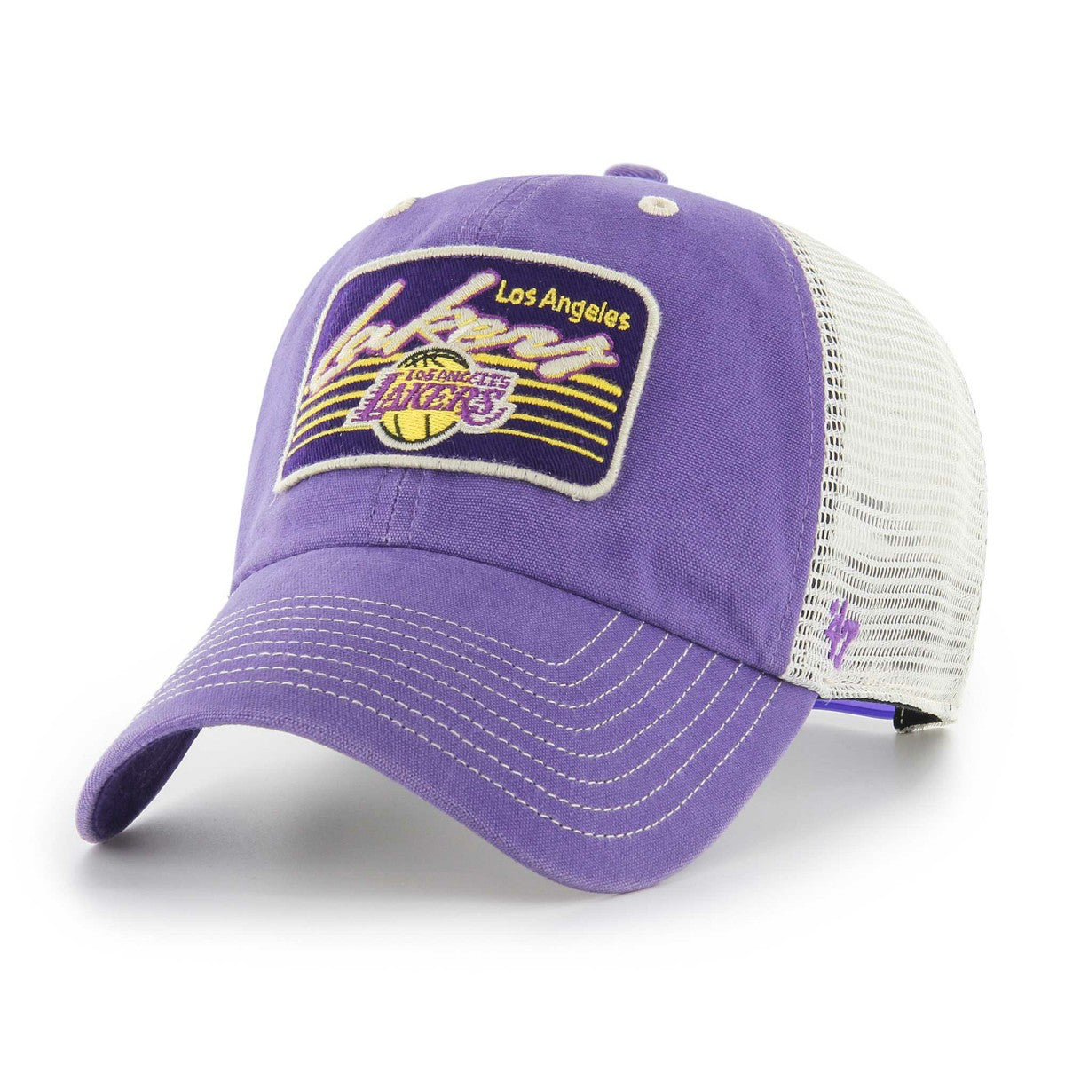 47 brand Los Angeles Lakers '47 Five Point Patch Clean Up Adjustable Hat Purple