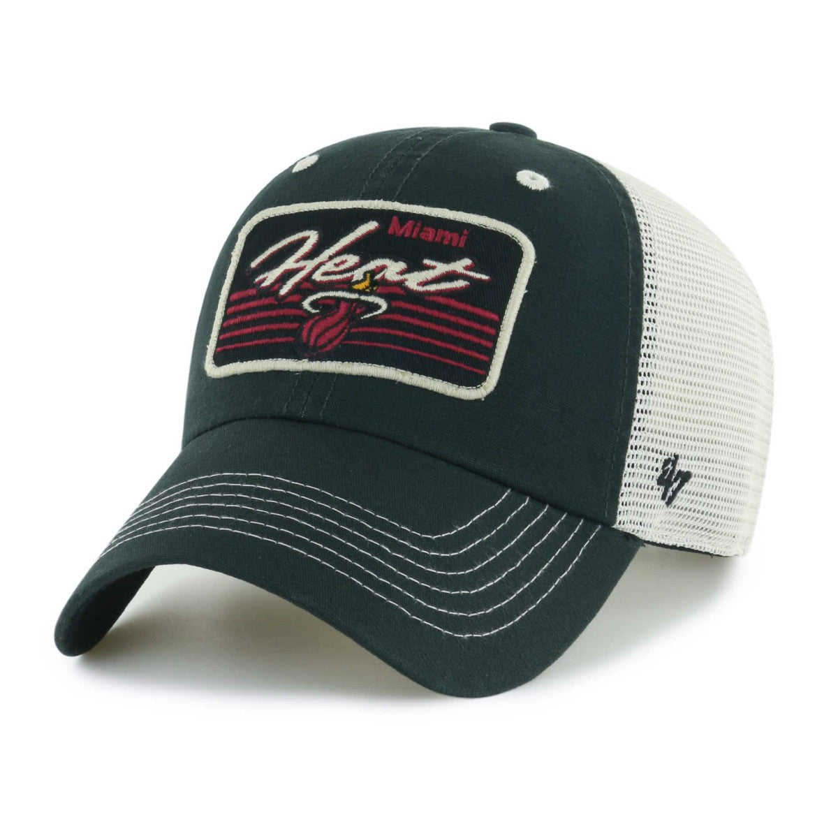 47 brand Miami Heat '47 Five Point Patch Clean Up Adjustable Hat Black