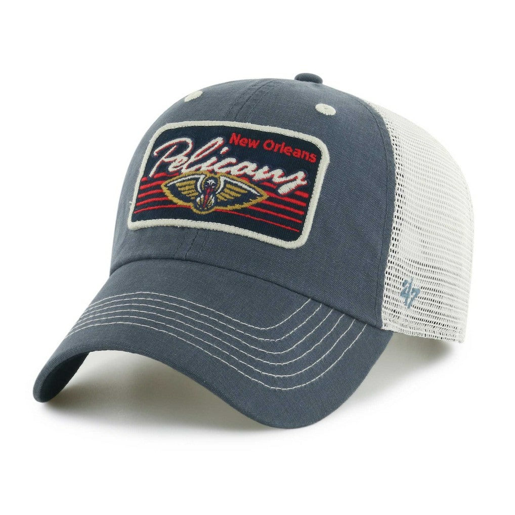 47 brand New Orleans Pelicans '47 Five Point Patch Clean Up Adjustable Hat Navy