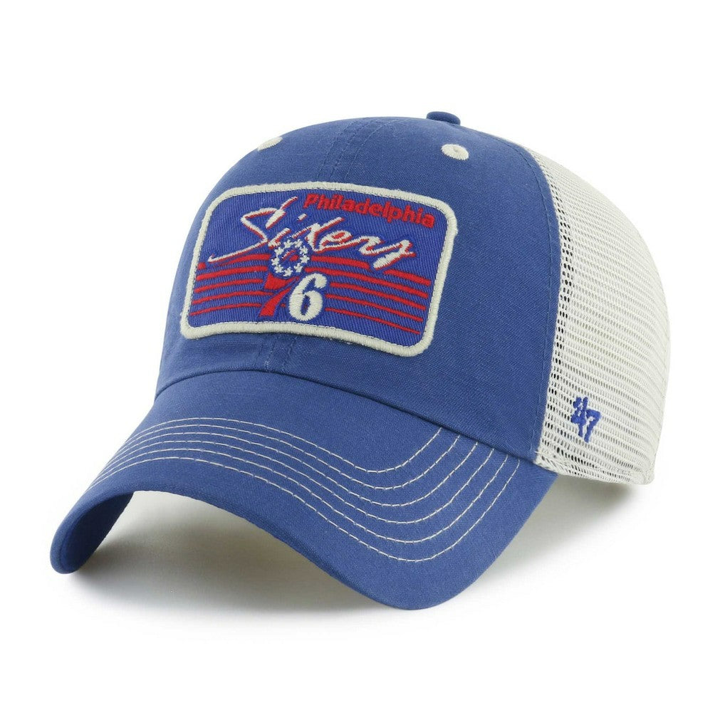 47 brand Philadelphia 76ers '47 Five Point Patch Clean Up Adjustable Hat Royal