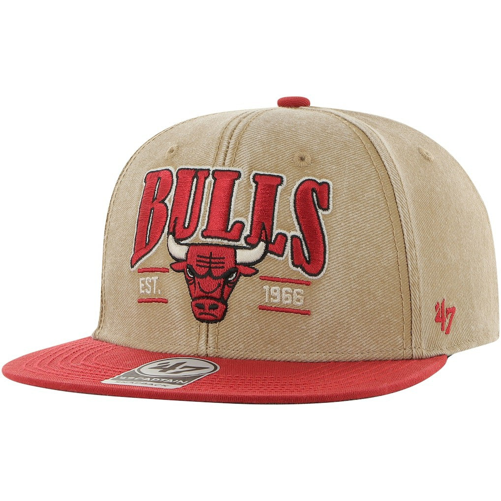 47 brand Chicago Bulls '47 Chilmark Captain Snapback Khaki/Red