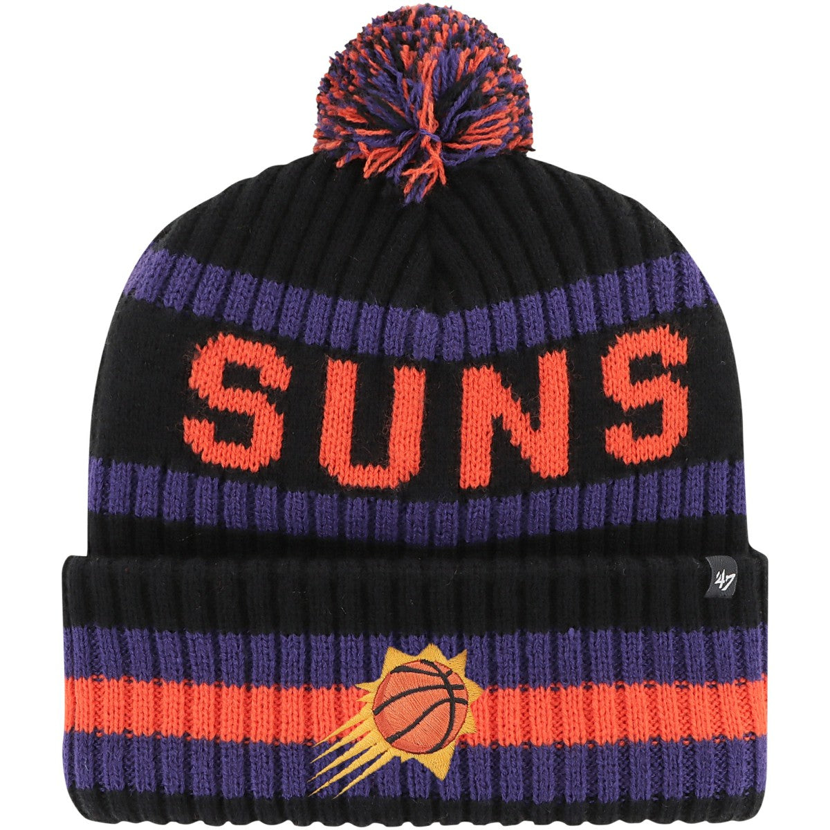 47 brand Phoenix Suns '47 Bering Cuffed Knit Hat with Pom Black