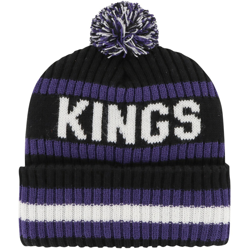47 brand Sacramento Kings '47 Bering Cuffed Knit Hat with Pom Black