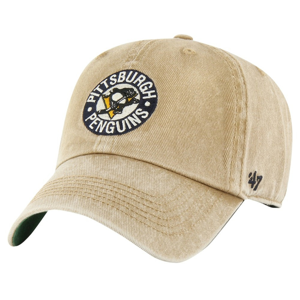Pittsburgh Penguins '47 Earldor Clean Up Adjustable Hat - Khaki | 47 brand Lifestyle