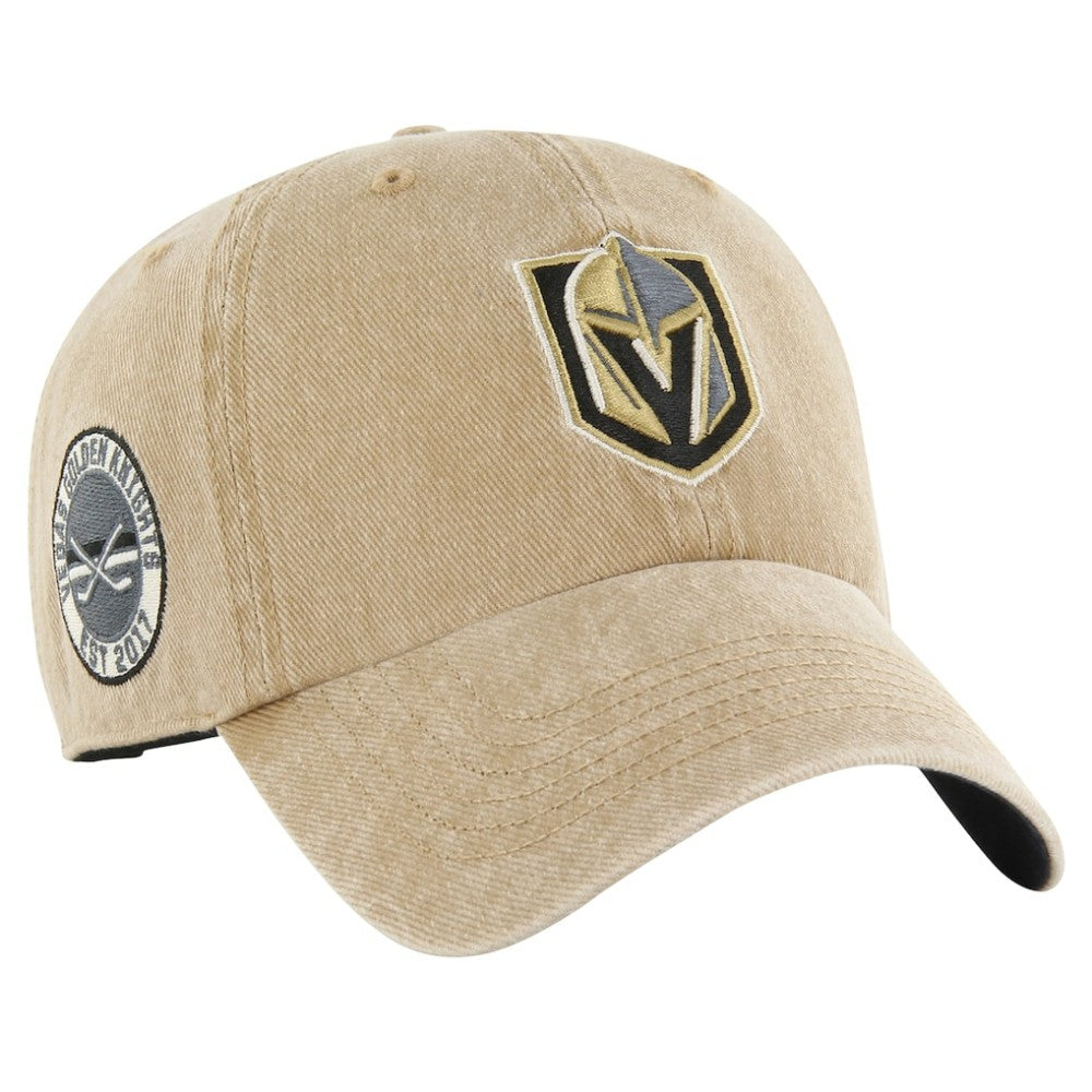 Vegas Golden Knights '47 Earldor Clean Up Adjustable Hat - Khaki | 47 brand Lifestyle