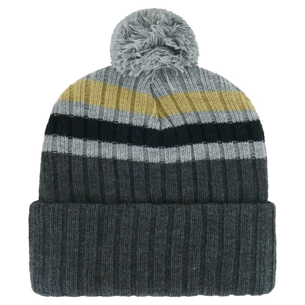 Vegas Golden Knights '47 Stack Patch Cuffed Knit Hat with Pom - Gray | 47 brand Clearance