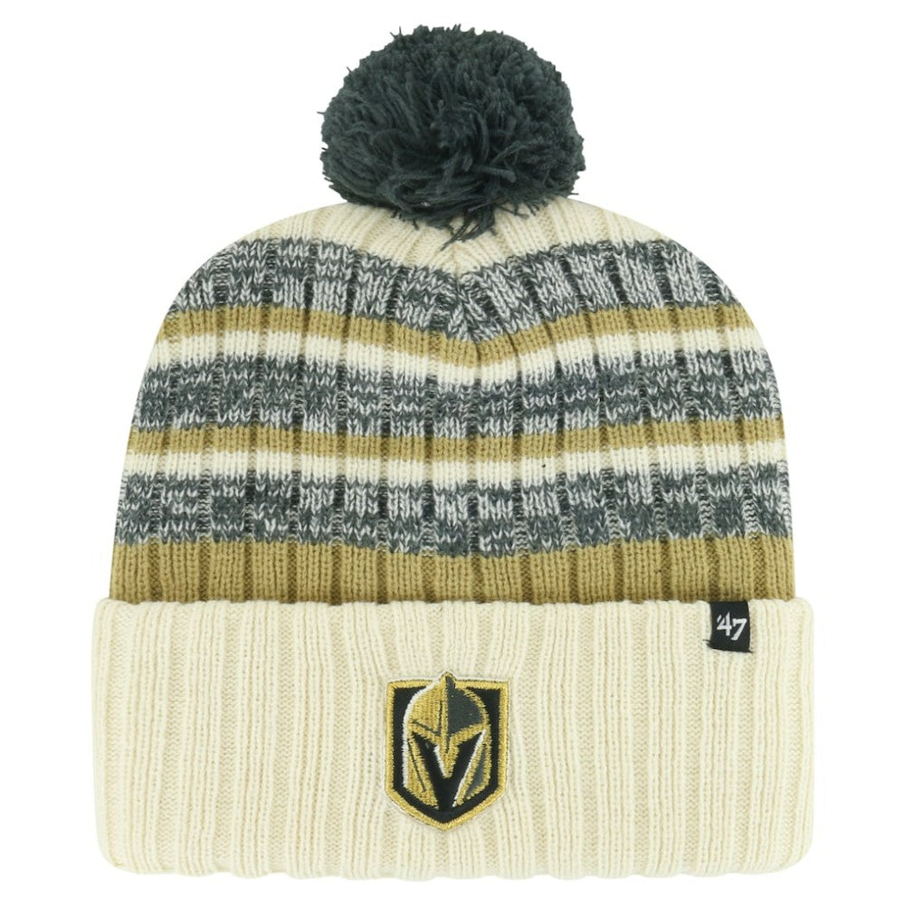 Vegas Golden Knights '47 Tavern Cuffed Knit Hat with Pom - Cream | 47 brand on sale