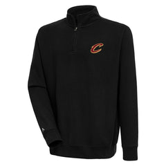 Cleveland Cavaliers Antigua Victory Quarter-Zip Pullover Top Black