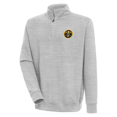Denver Nuggets Antigua Victory Quarter-Zip Pullover Top Heather Gray