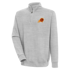 Phoenix Suns Antigua Victory Quarter-Zip Pullover Top Heather Gray