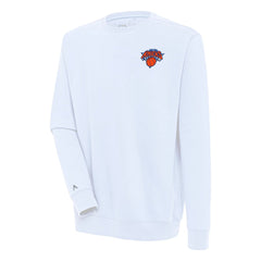 New York Knicks Antigua Victory Pullover Sweatshirt White