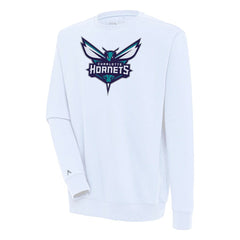 Charlotte Hornets Antigua Victory Pullover Sweatshirt White
