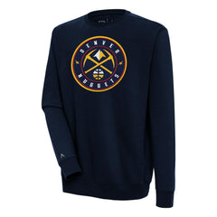 Denver Nuggets Antigua Victory Pullover Sweatshirt Navy
