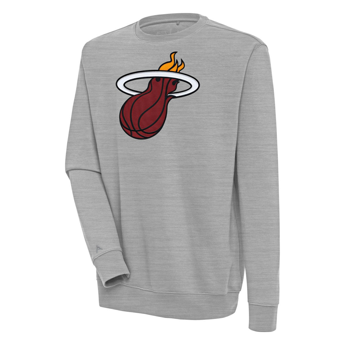 Miami Heat Antigua Victory Pullover Sweatshirt Heather Gray