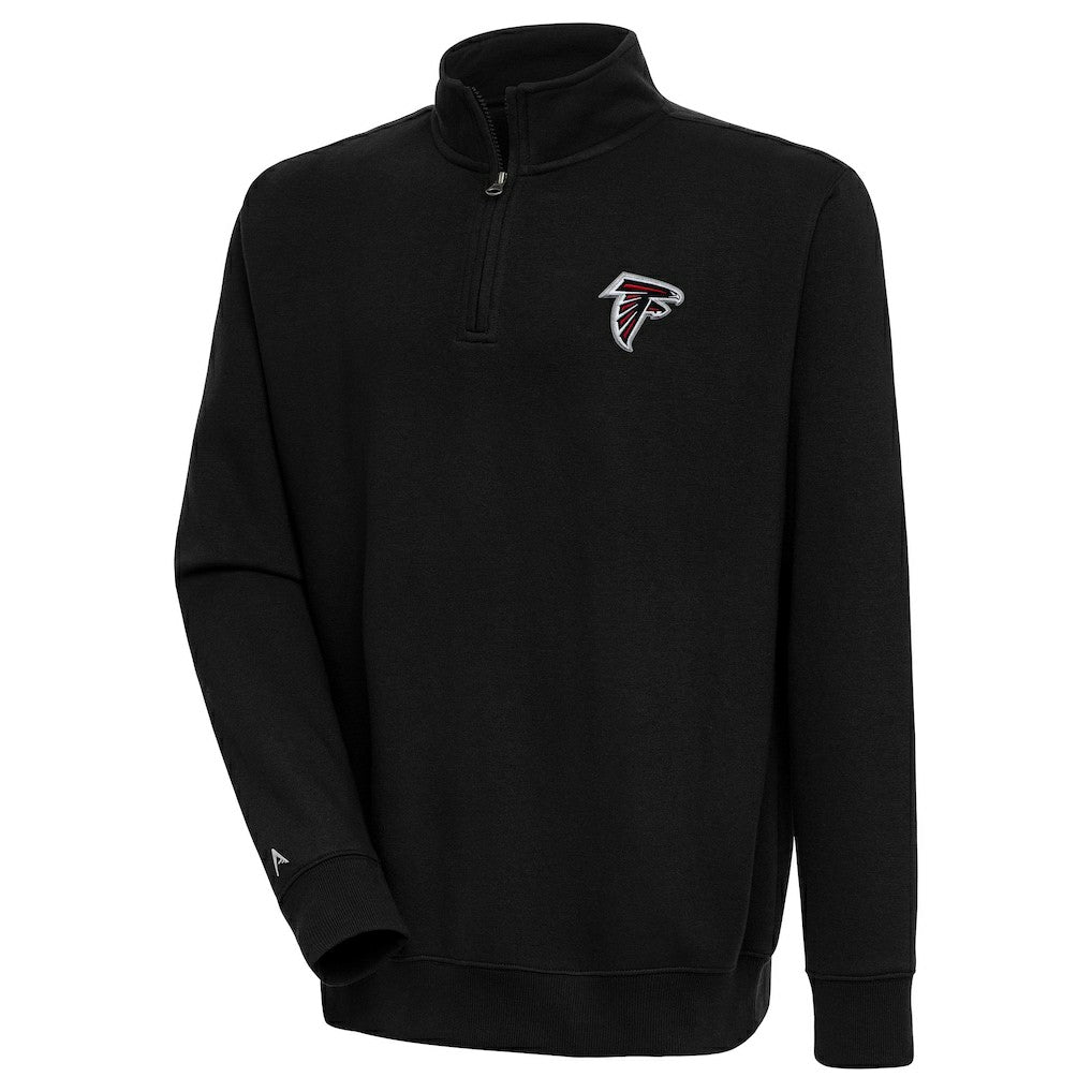 Atlanta Falcons Antigua Victory Quarter-Zip Pullover Top - Black - NFL