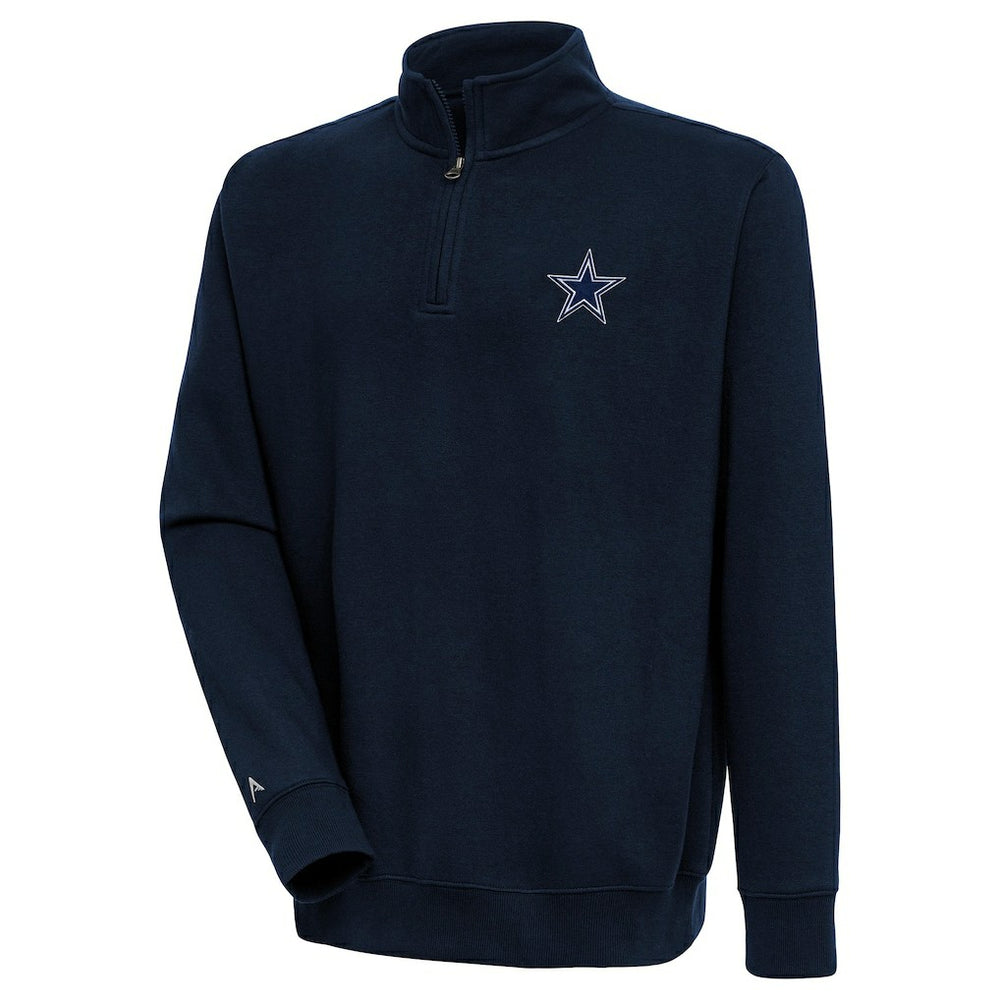 Dallas Cowboys Antigua Victory Quarter-Zip Pullover Top - Navy - NFL