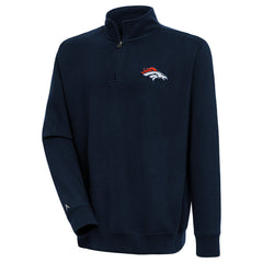 Denver Broncos Antigua Victory Quarter-Zip Pullover Top - Navy - NFL