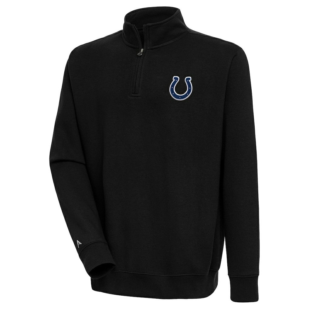 Indianapolis Colts Antigua Victory Quarter-Zip Pullover Top - Black - NFL