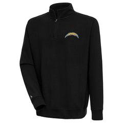 Los Angeles Chargers Antigua Victory Quarter-Zip Pullover Top - Black - NFL