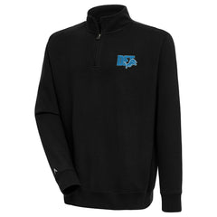 Detroit Lions Antigua Victory Quarter-Zip Pullover Top - Black - NFL