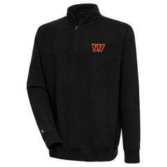 Washington Commanders Antigua Victory Quarter-Zip Pullover Top - Black - NFL