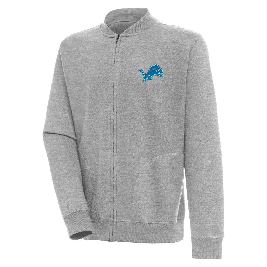 Detroit Lions Antigua Victory Full-Zip Jacket - Heather Gray - NFL