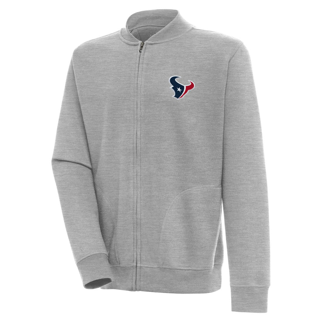 Houston Texans Antigua Victory Full-Zip Jacket - Heather Gray - NFL