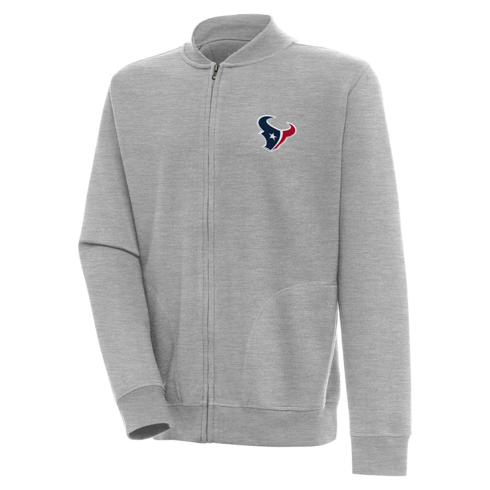 Houston Texans Antigua Victory Full-Zip Jacket - Heather Gray - NFL