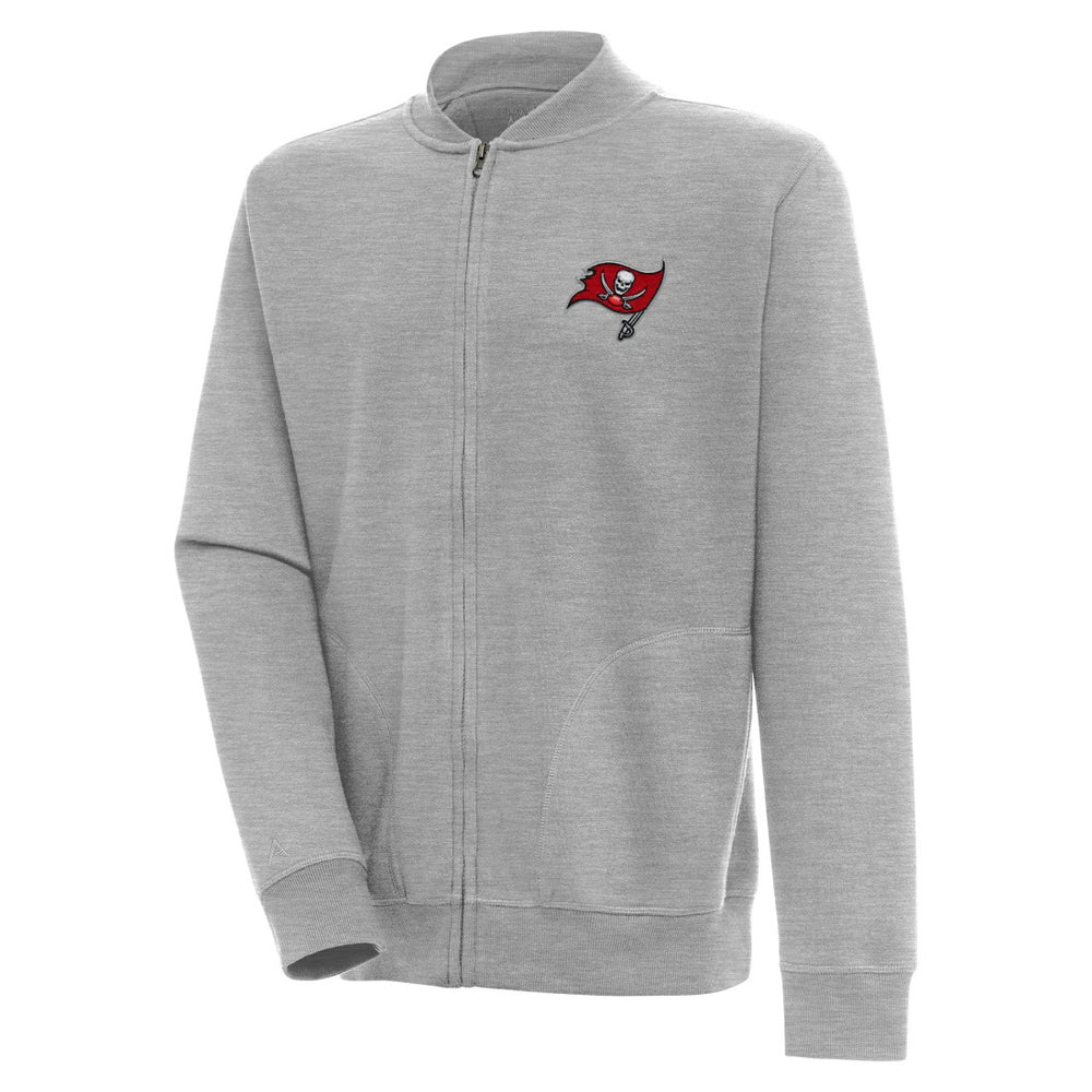 Tampa Bay Buccaneers Antigua Victory Full-Zip Jacket - Heather Gray - NFL