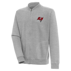 Tampa Bay Buccaneers Antigua Victory Full-Zip Jacket - Heather Gray - NFL