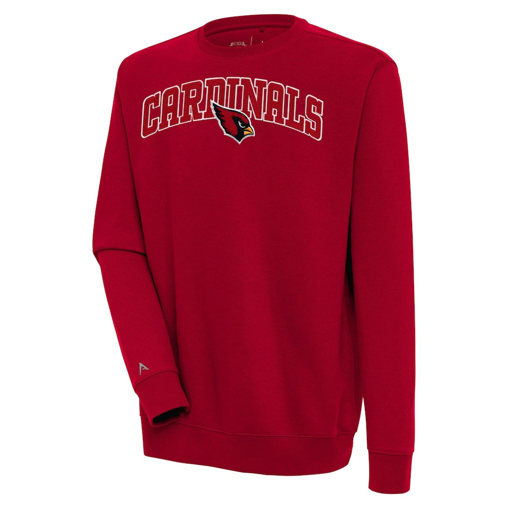Arizona Cardinals Antigua Victory Chenille Pullover Sweatshirt - Cardinal - NFL