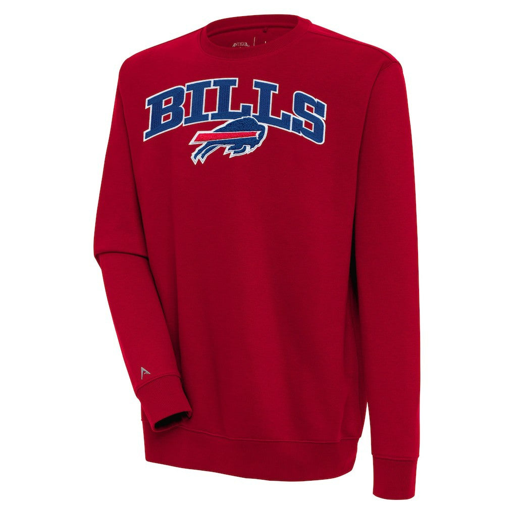 Buffalo Bills Antigua Victory Chenille Pullover Sweatshirt - Red - NFL