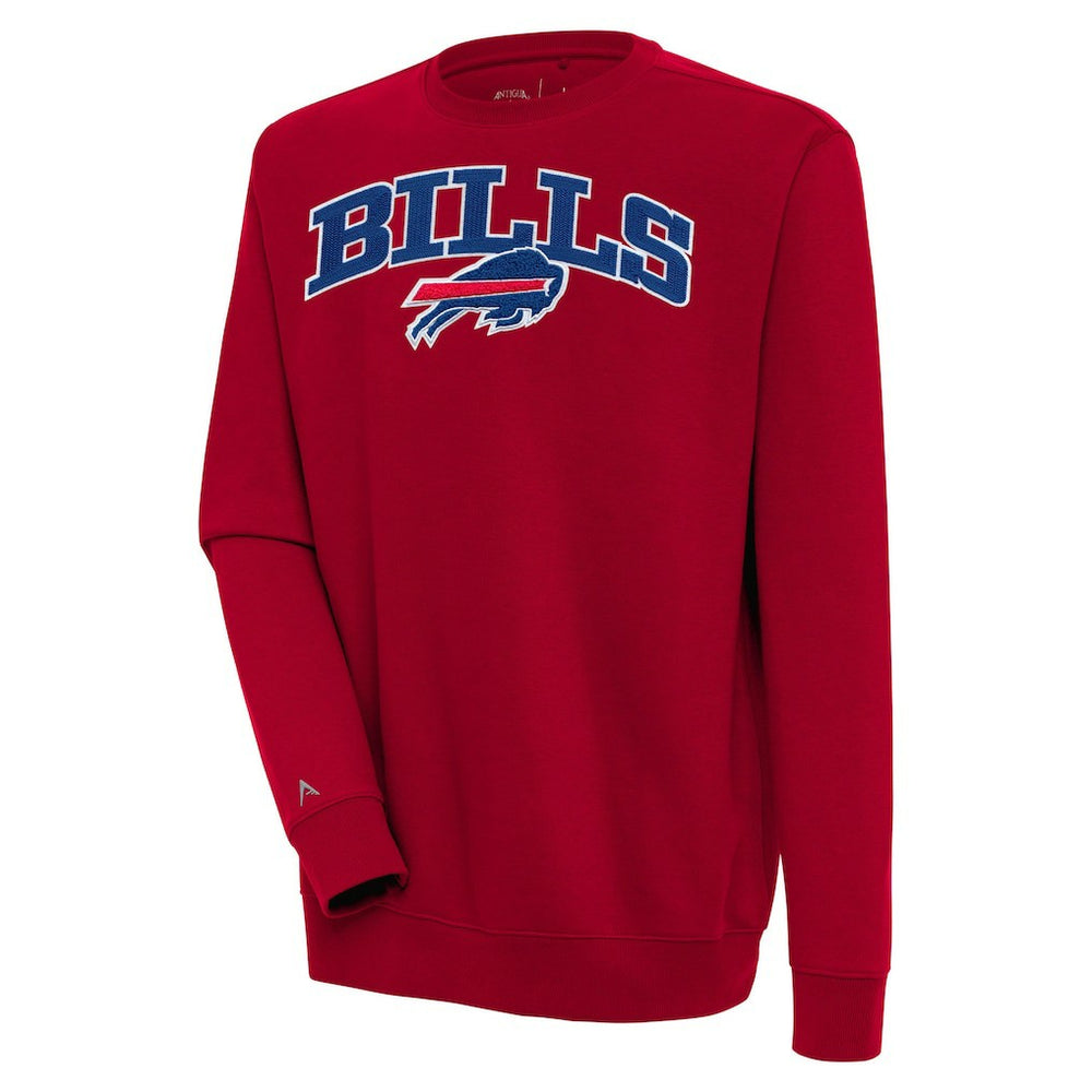Buffalo Bills Antigua Victory Chenille Pullover Sweatshirt - Red - NFL