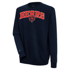 Chicago Bears Antigua Victory Chenille Pullover Sweatshirt - Navy - NFL