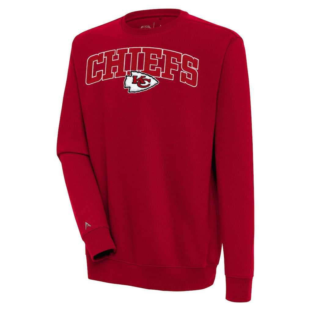 Kansas City Chiefs Antigua Victory Chenille Pullover Sweatshirt - Red - NFL