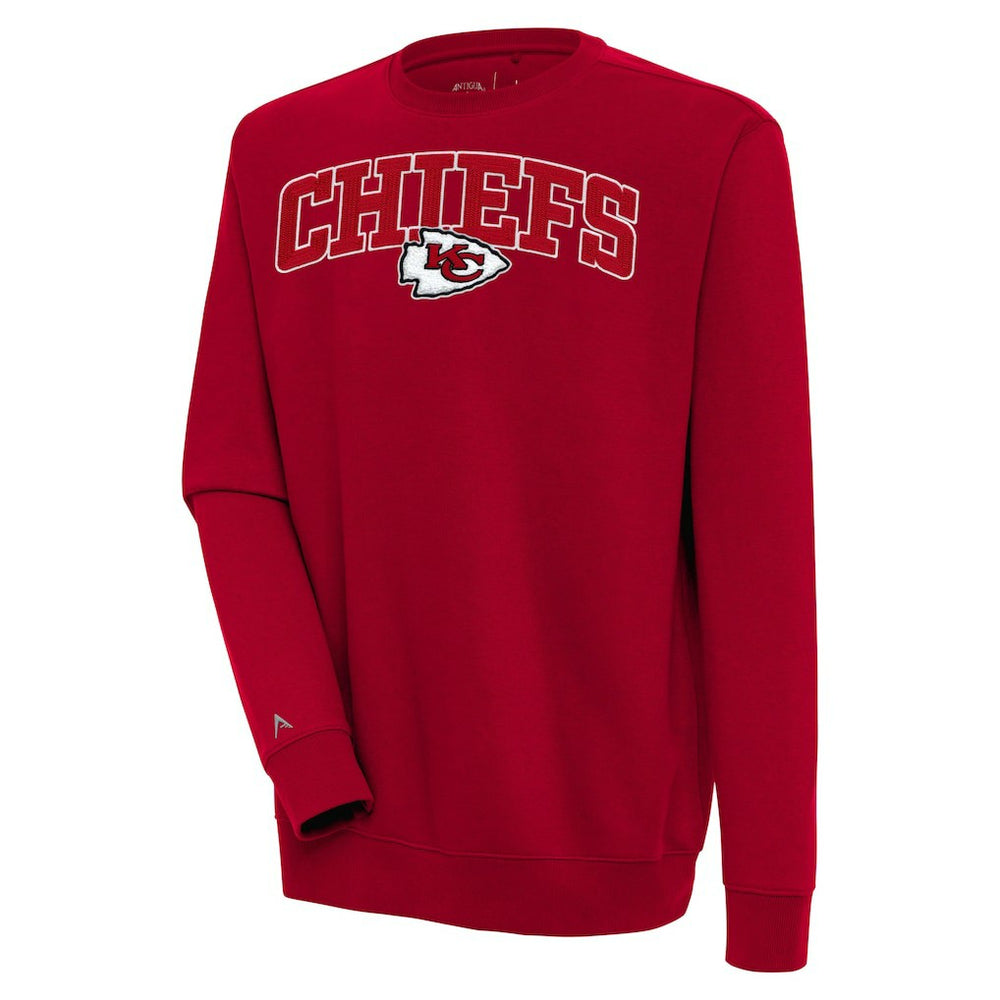 Kansas City Chiefs Antigua Victory Chenille Pullover Sweatshirt - Red - NFL