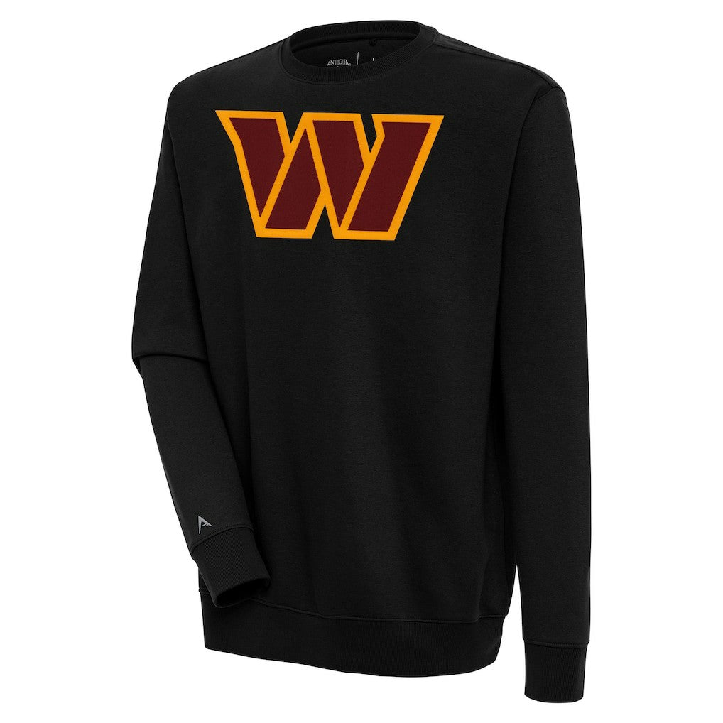 Washington Commanders Antigua Victory Chenille Pullover Sweatshirt - Black - NFL