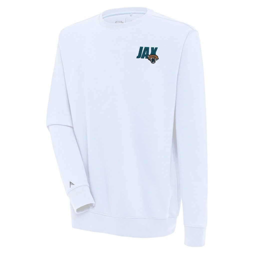 Jacksonville Jaguars Antigua Victory Pullover Sweatshirt - White - NFL